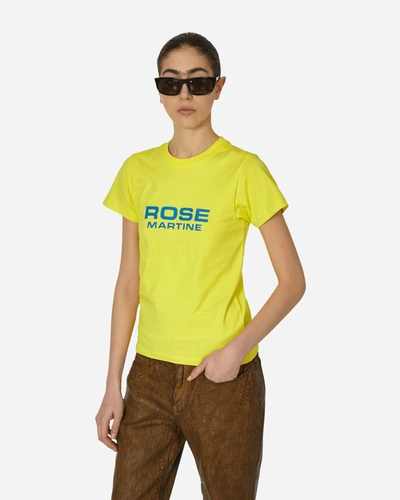 Martine Rose Shrunken T-shirt Acid In Yellow