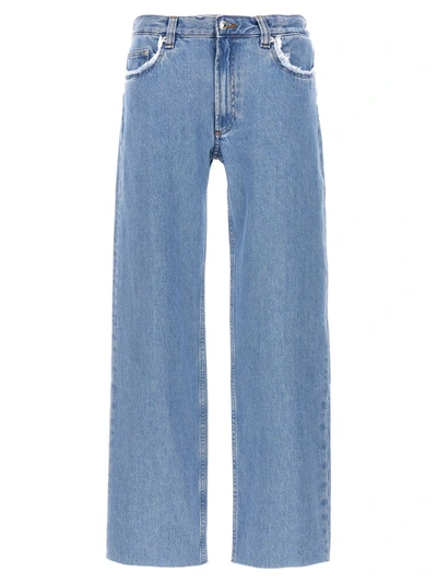 Apc Relaxed Raw Edge Jeans Light Blue