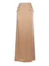 Alberta Ferretti Camel Colored Long Skirt In Multicolor