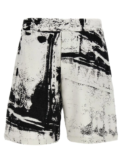 Alexander Mcqueen All Over Print Bermuda Shorts In Multicolor