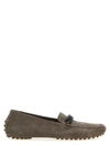 Brunello Cucinelli Buckle Loafers With Studded Sole And Suede Upper In Brown