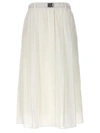 Brunello Cucinelli Cotton Blend Midi Skirt In White