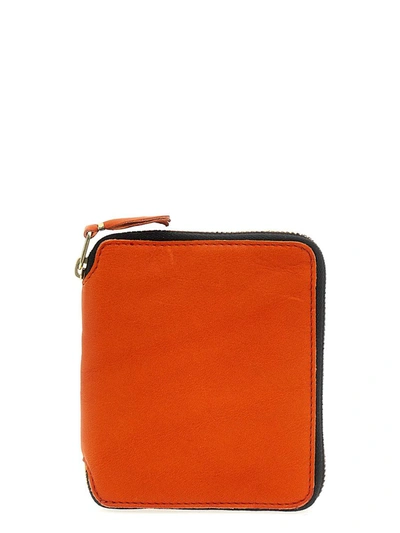 Comme Des Garçons 'washed' Wallet In Orange