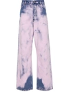Dries Van Noten Jeans In Pink & Purple
