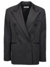 Giuseppe Di Morabito Double-breasted Satin Blazer In Negro