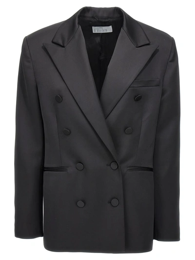 Giuseppe Di Morabito Double-breasted Satin Blazer In Negro