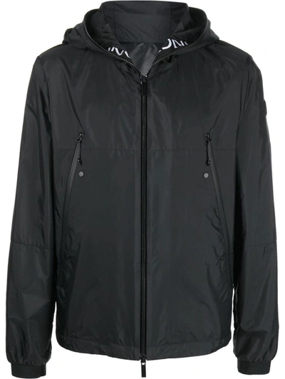Moncler Logo-print Hooded Jacket In Black