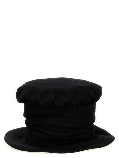 Yohji Yamamoto High Crown Hats Black