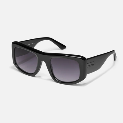 Quay Uniform 53mm Square Sunglasses In Black,smoke