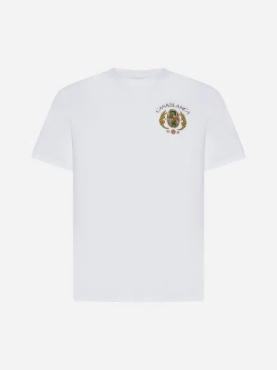 Casablanca White Joyaux D'afrique 'tennis Club' T-shirt In White,multicolor