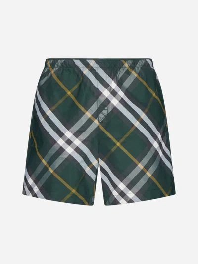 Burberry Checkered Knee In Green