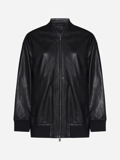 Weekend Max Mara Cursore Leather Jacket In Black