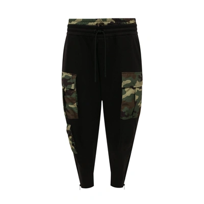 Dolce & Gabbana Camo Sweatpants In Black