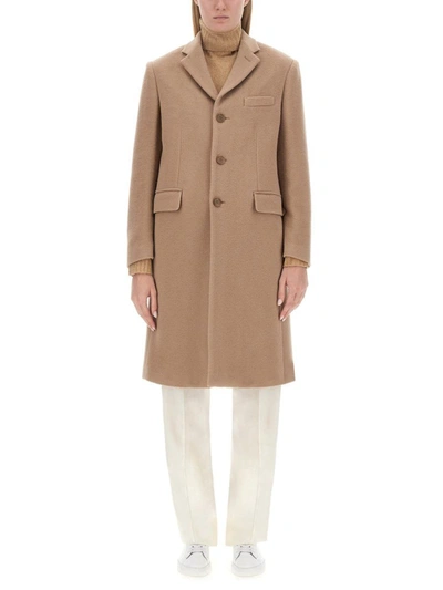 Aspesi Classic Oversize Coat With Notched Lapel In Neutral