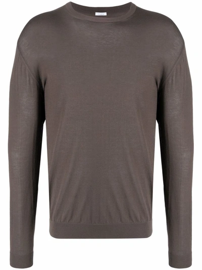 Malo Crew-neck Sweater In Brown
