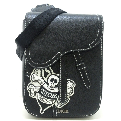 Dior Saddle Black Leather Shoulder Bag ()