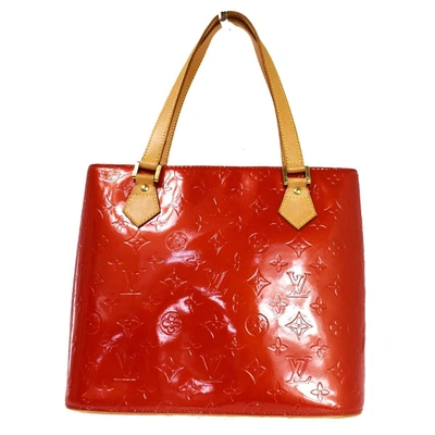 Pre-owned Louis Vuitton Houston Red Patent Leather Shoulder Bag ()