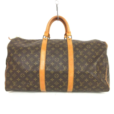 Pre-owned Louis Vuitton Keepall 50 Brown Cashmere Travel Bag ()