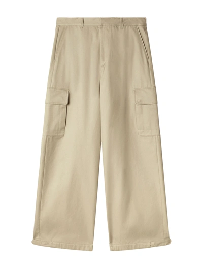 Off-white Ow Emb Cot Cargo Pant In Nude & Neutrals