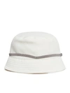 Brunello Cucinelli Linen Canvas Bucket Hat In Nude & Neutrals