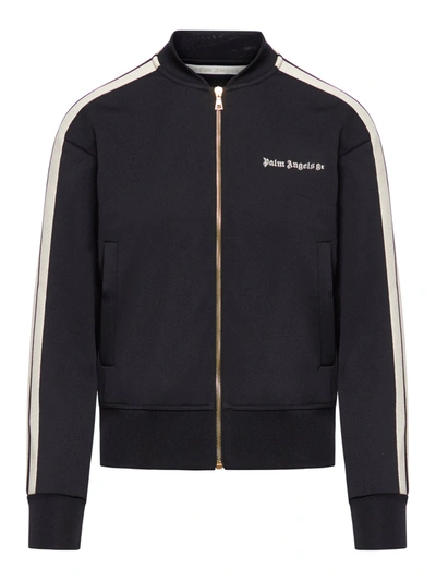 Palm Angels Jacket With Embroidered Logo In Black