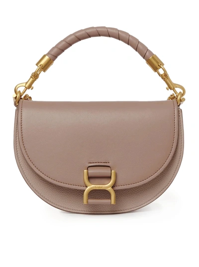 Chloé Marcie Chain Flap Bag In Nude & Neutrals