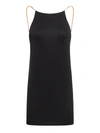 Palm Angels Mini Dress Chain Detail Open Back In Black