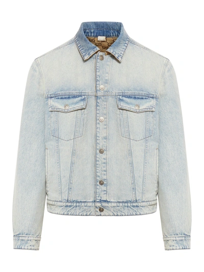 Gucci Reversible Denim Jacket In Blue