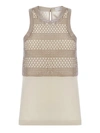 BRUNELLO CUCINELLI TANK TOP WITH APPLICATION