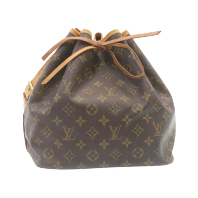 Pre-owned Louis Vuitton Petit Noé Brown Canvas Shoulder Bag ()