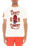 CULT OF INDIVIDUALITY SAINTS & SINNERS COTTON GRAPHIC T-SHIRT