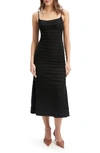 Bardot Adoni Zigzag Lace Midi Slipdress In Black