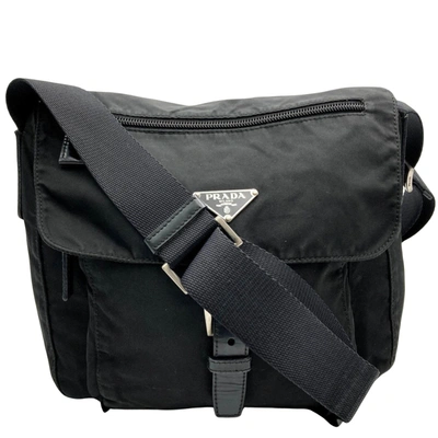 Prada Black Suede Shopper Bag ()