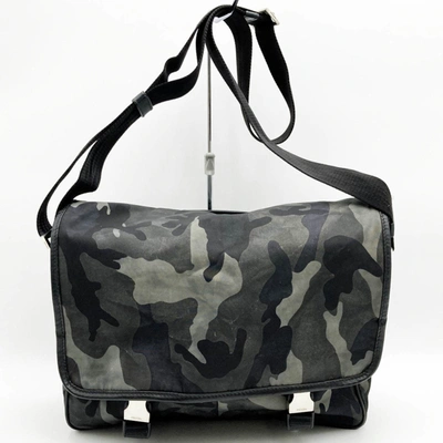 Prada Grey Synthetic Shoulder Bag ()