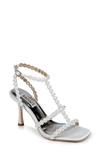 Badgley Mischka Collection Camilia Square Toe Sandal In Soft White