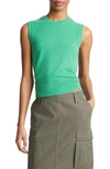 Vince Wool Cashmere Crewneck Shell Top In Multi