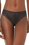 Etam Idole Lace Tanga In Black