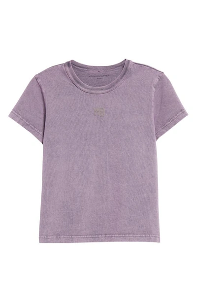 Alexander Wang T Alexanderwang.t Essential Cotton Logo Tee In Acid Pink Lavender