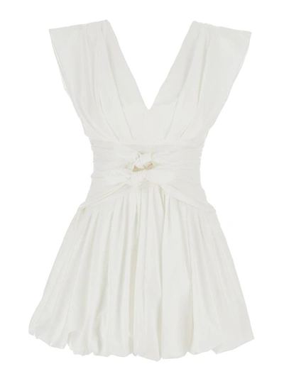 Philosophy Di Lorenzo Serafini Stretch Taffeta Mini Dress In White