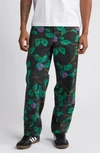 Obey Hardwork Plum Print Jeans In Rosin