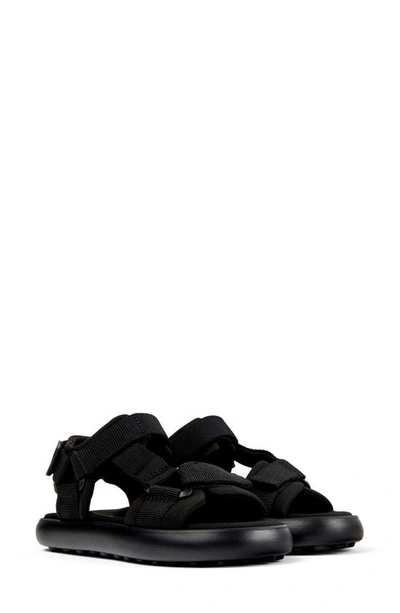Camper Pelotas Flota Flat Sandals In Black