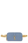 Rebecca Minkoff Edie Quilted Denim Belt Bag In Denim