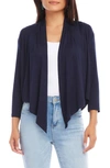 KAREN KANE CALLI DRAPED OPEN FRONT CARDIGAN