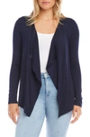 KAREN KANE POPPY DRAPED OPEN FRONT CARDIGAN