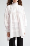 CECILIE BAHNSEN ALBERTE RUFFLE NECK TOP