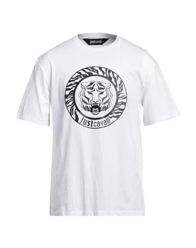 Just Cavalli Logo-print Cotton T-shirt In White