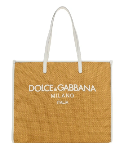 Dolce & Gabbana Tote Bag In Beige