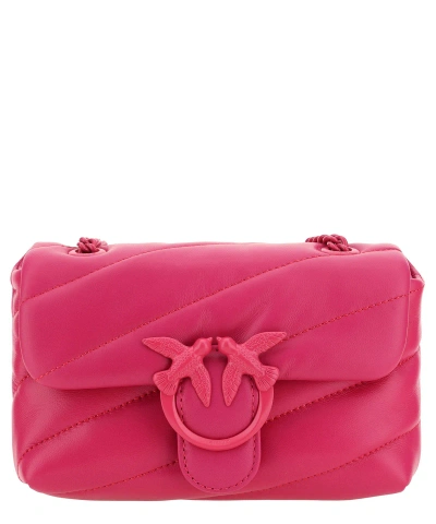 Pinko Love Puff Baby Shoulder Bag In Pink -block Colour