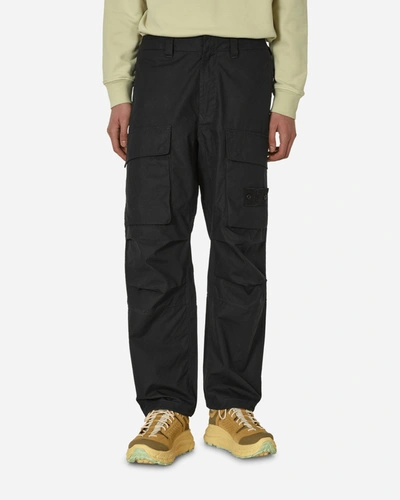 Stone Island Ghost Piece Loose Cargo Pants In Black