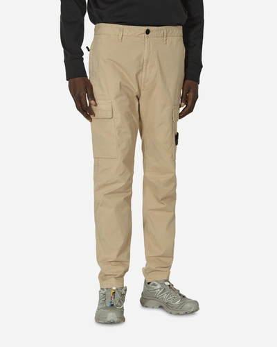 Stone Island Regular Tapered Cargo Trousers Sand In Beige